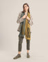 Sweater with round neckline with slits